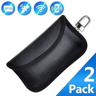 EBILUN Keyless Go Schutz Autoschlüssel Hülle [ 2 Stück ] RFID Auto Funkschlüssel Abschirmung Auto Blocker Faraday Schlüsse...