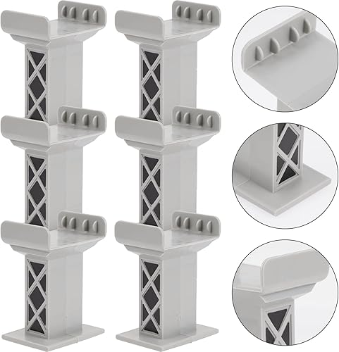 Miniatura 3 de ERINGOGO 6 piezas de muelle de tren de juguetes para niños, puente de tren, puentes elevadores y túneles, juguete colgante puente de tren, túneles