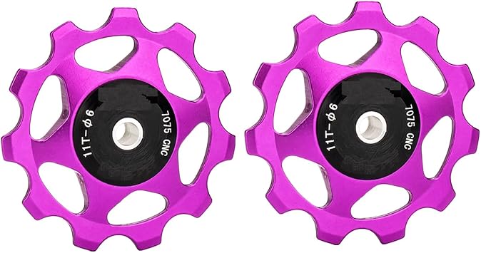 Bicycle Jockey Wheels,MTB Pulley Guide 11T/13T Bicycle Rear Derailleur Pulley - Aluminum Alloy Guide Wheel Compatible with 4Mm/5Mm Axles for Mountain And Road Bikes