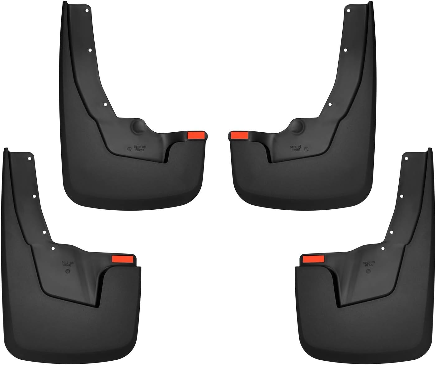 Husky Liners — Front & Rear Mud Guards | Fits 2019-2024 Ram 1500 (New Body Style) w/OEM Fender Flares (Will NOT fit Models w/Out OEM Flares, Black, 4 Pc | 58136