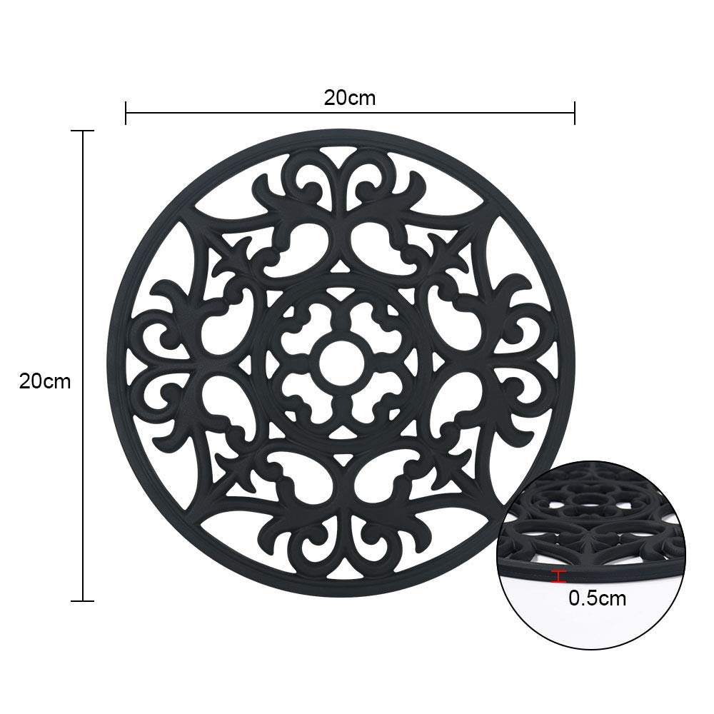Set 3 Sottopentola In Silicone Con Motivo Floreale Geometrico, Resistenti Al Calore 230°C, Antiscivolo, Facili Da Pulire, Per Cucina E Tavola - 3