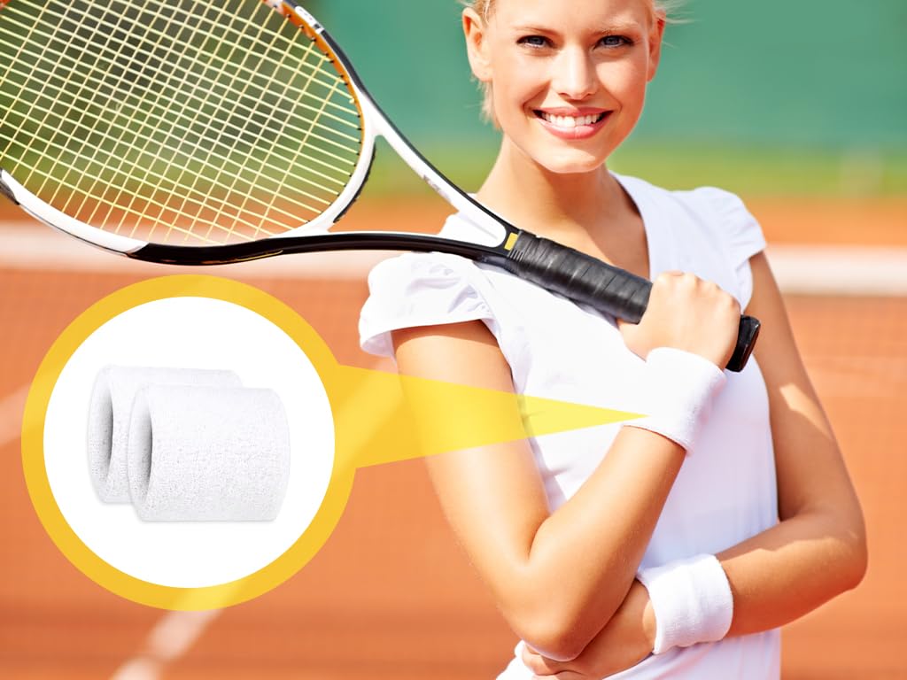 Serre-Poignets Bracelets,6 Paires Absorbants Poignet Bandeau Coton Sport Sweatband Eponge Poignet pour Sport, Course À Pied, Football,Basket-Ball Serre-Poignets Bracelets,6 Paires Absorbants Poignet Bandeau Coton Sport Sweatband Eponge Poignet pour Sport, Course À Pied, Football,Basket-Ball