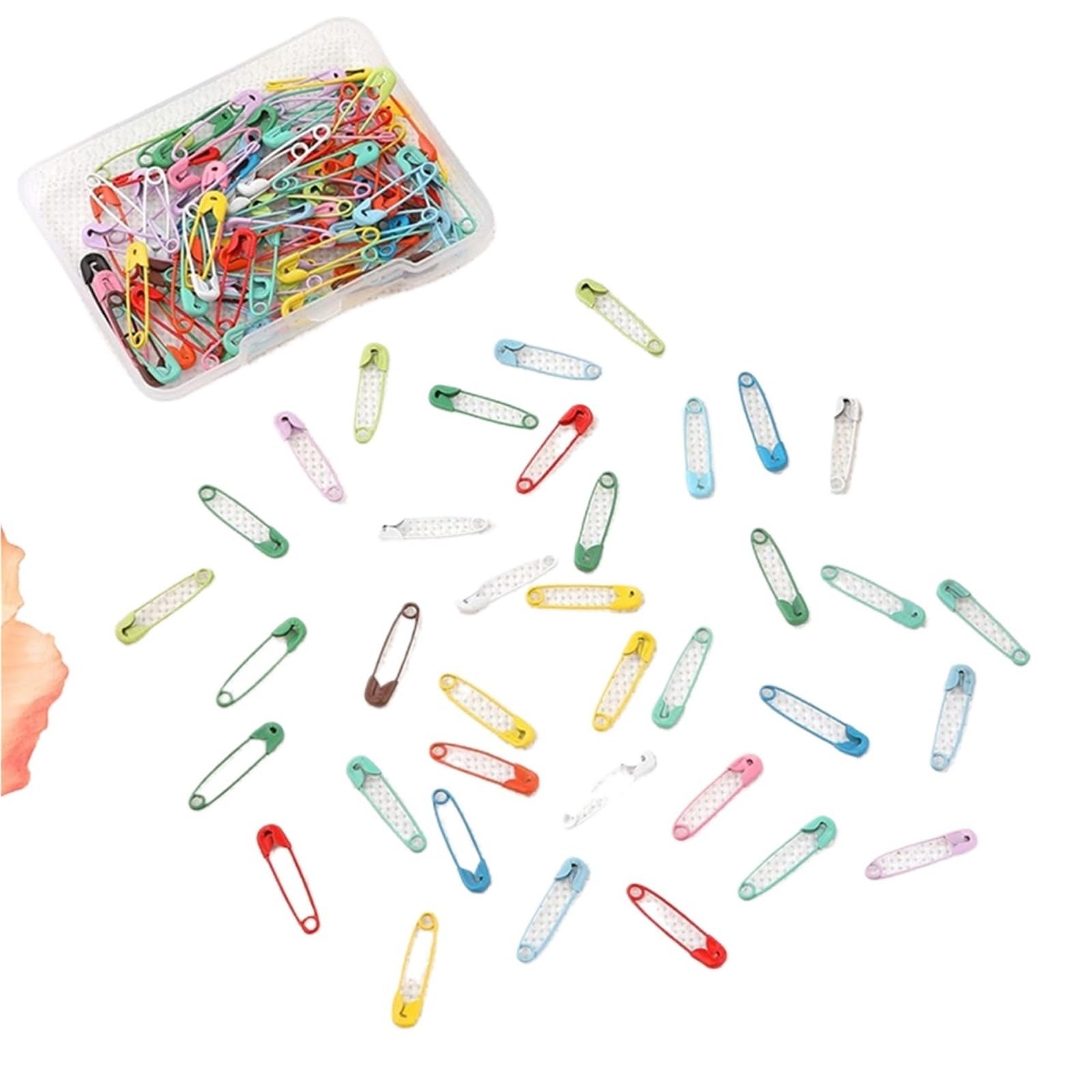 Pins 120Pcs Pins With Clear Case 19mm Metal Set For Clothes Sewing(Gold)