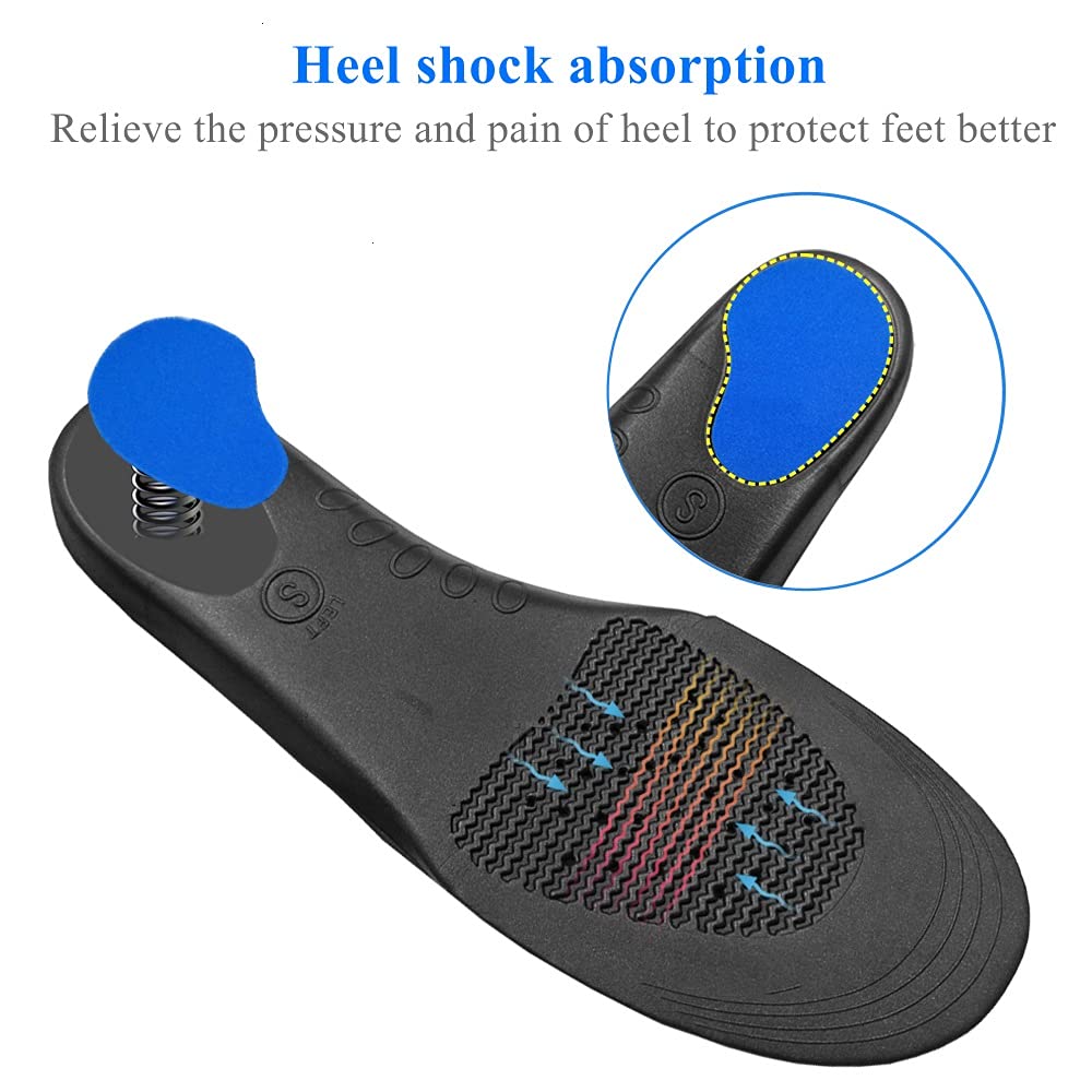 Solette Ortopediche 3D Premium Supporto for Arco Plantare Solette Ortopediche in Tessuto Peluche Confortevole (Size : L EU 44-46)