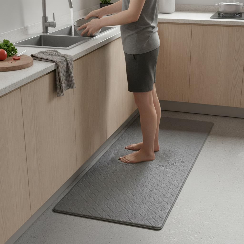 Tapis Anti-Fatigue Cuisine PVC 10 mm, 44x75+44x120 cm (Set)