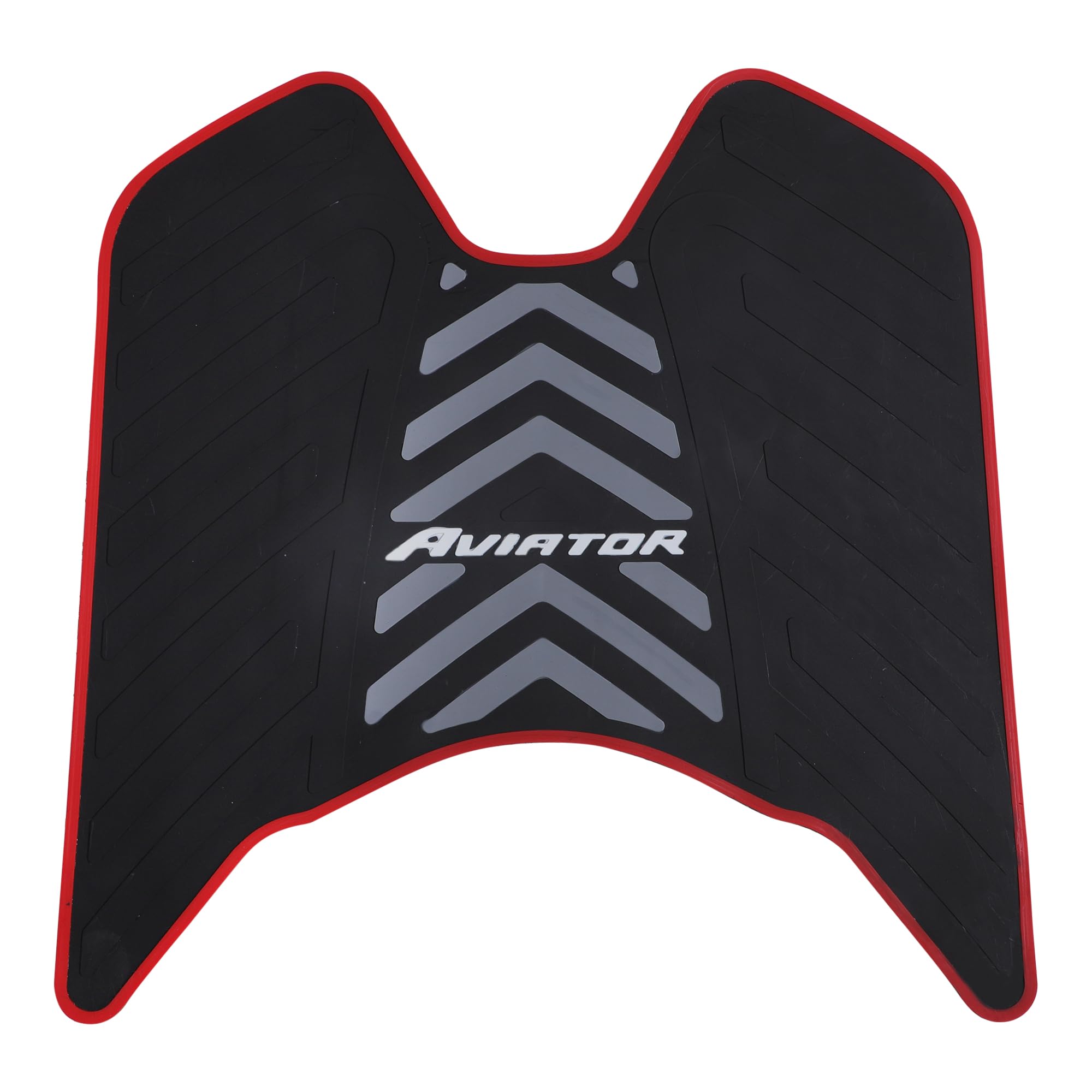 Grandbiker Anti Skid Two Wheeler Scooter Foot Mat/Floor Mat Compatible with Aviator (Black, Grey & Red)