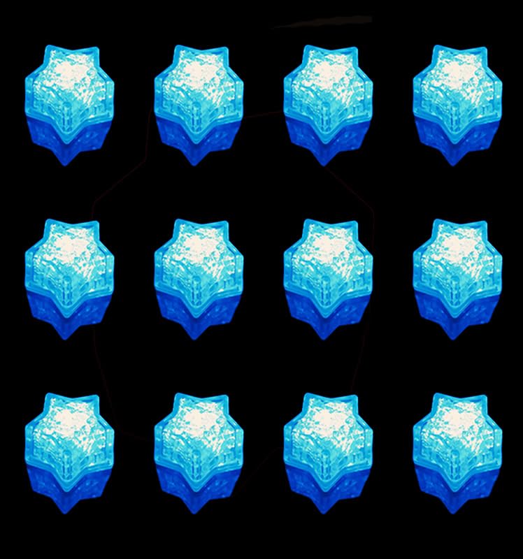Maimeili 12 Pcs Colorful Led Ice Cubes Sensor Waterproof Ice for Drinks Bar Supplies Halloween Christmas Wedding Home Decoration Party