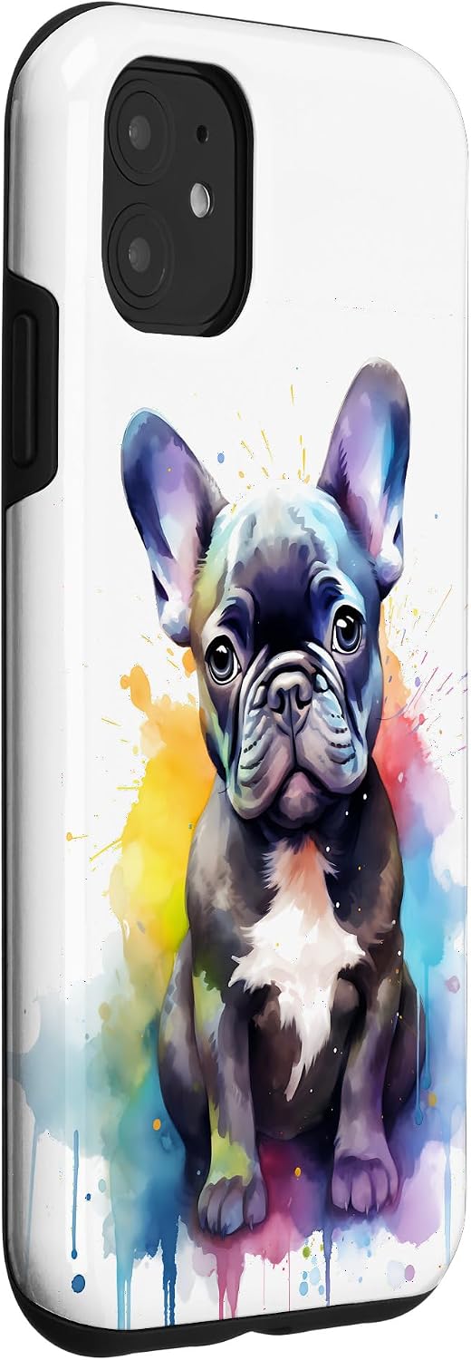 Watercolor French Bulldog Case for iPhone 11
