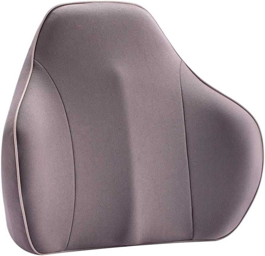 Washable Car Lumbar Support Pillow Memory Foam Seat Waist Support Pillow Soft Waist Back Cushion Travel Pillow Car Accessories(Gray)