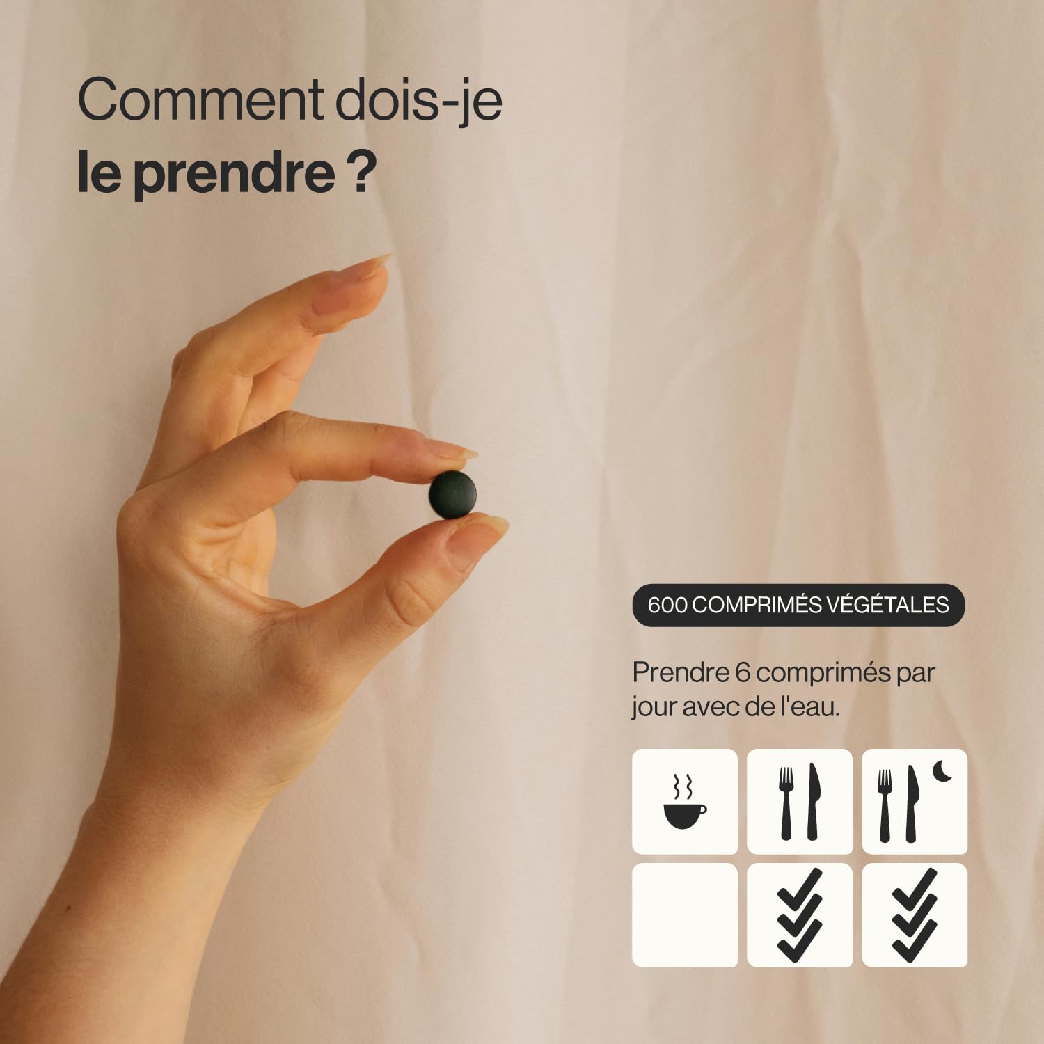 600 Comprimés de Spiruline Bio - Algue 100% Bio de Haute Pureté - 3000 mg par Dose - Satiétogène et Détox - Riche en Protéines Végétales - Sans Additifs ni Allergènes