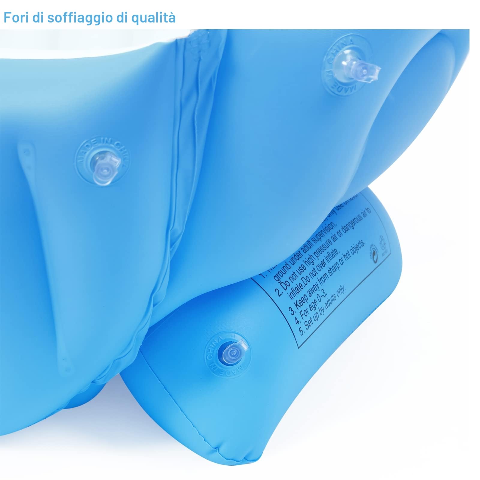 PandaEar Vasca da bagno gonfiabile per bambini, vasca da bagno portatile da viaggio per neonati con pompa ad aria, vasca da bagno pieghevole antiscivolo mini piscina per neonati (blu)