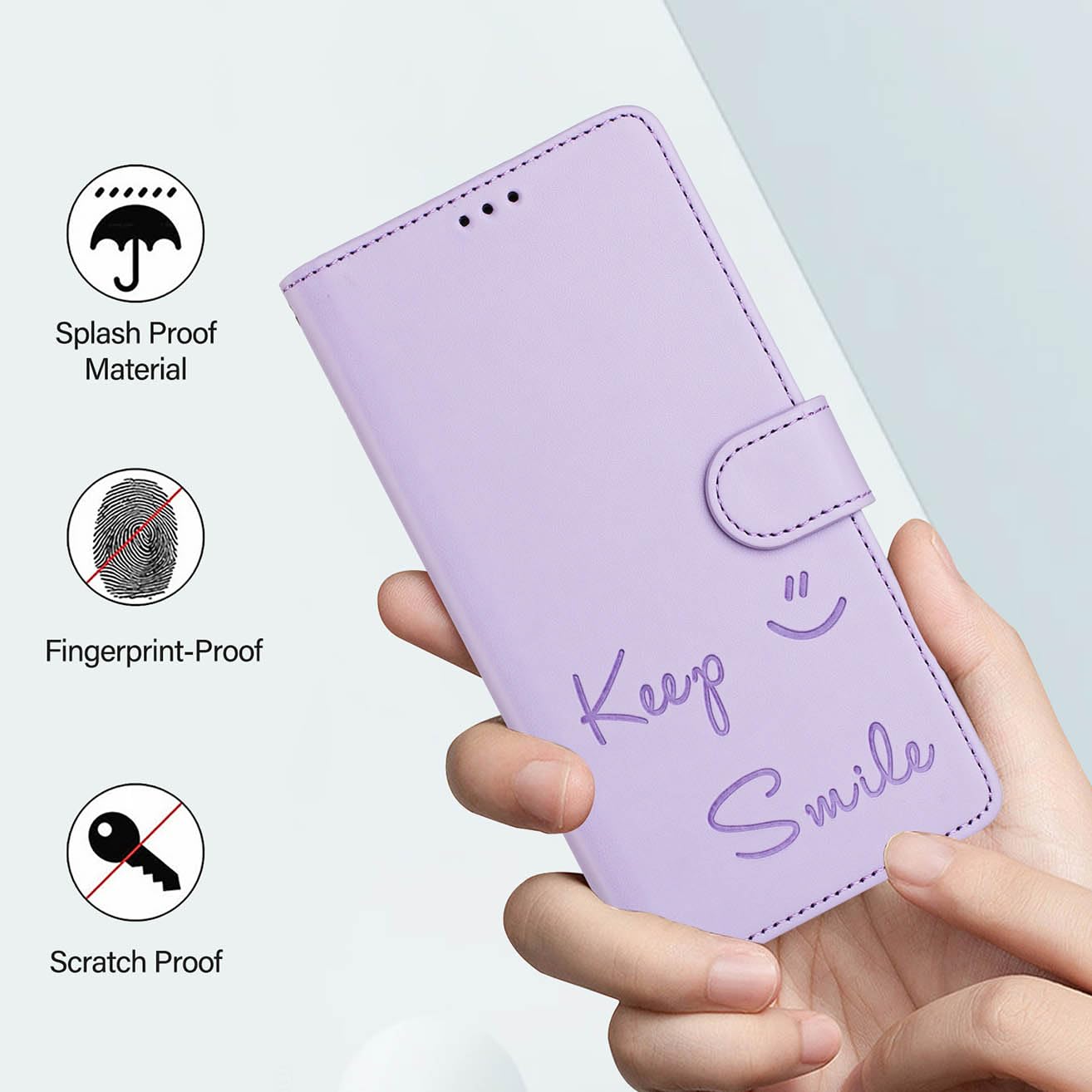 Rilievo Cover Per Motorola Edge 40 Neo, Custodia Libro Flip In PU Pelle Portafoglio Con Chiusura Magnetica, Blu - 2