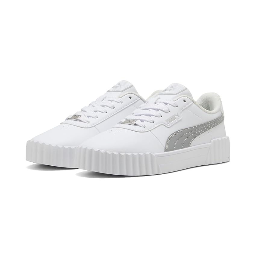 PUMA Sneaker da donna Carina 3.0, Bianco Oro, 40.5 EU