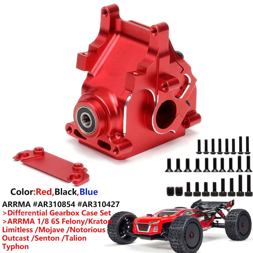Boîtier De Boîte De Vitesses En Aluminium Pour Arrma 1/8 1/7 6S – Remplacement AR310427/AR310854, Robuste, Usiné CNC