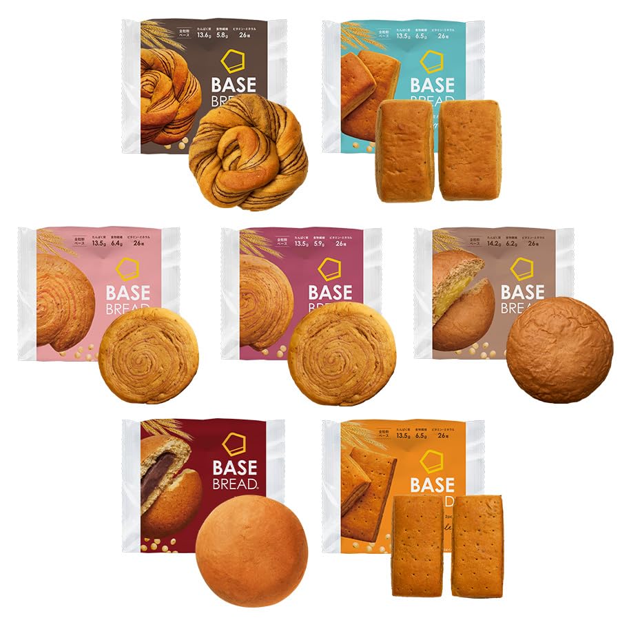 Amazon | 【腹持ち・ボリューム◎】ベースブレッド 7種 14袋 パン