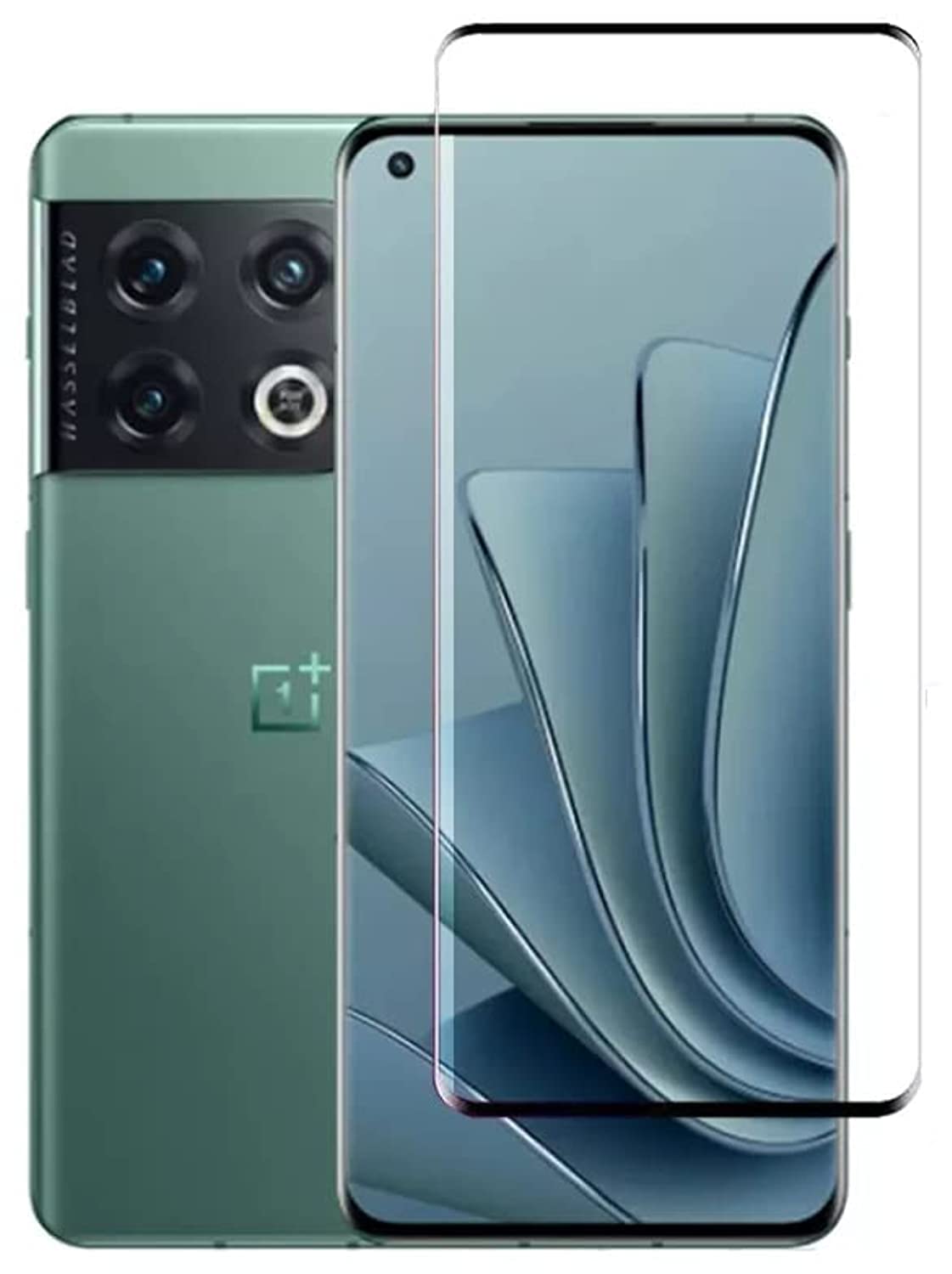 Zubitech Screen Protector for Oneplus 10 Pro 5G Tempered Glass Screen Protector Full Glue Edge to Edge 9H Hardness Anti Fingerprint 3D Curved Round Edges Scratch Proof for Oneplus 10 Pro 5G