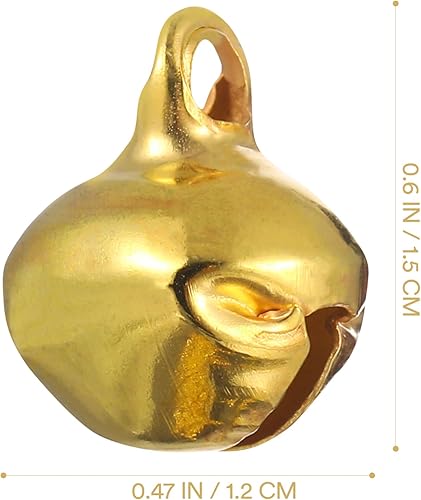 Miniatura 7 de Campanas doradas a granel para manualidades, cascabeles pequeños para envoltura de Navidad, coronas, fabricación de joyas y árbol de Navidad,