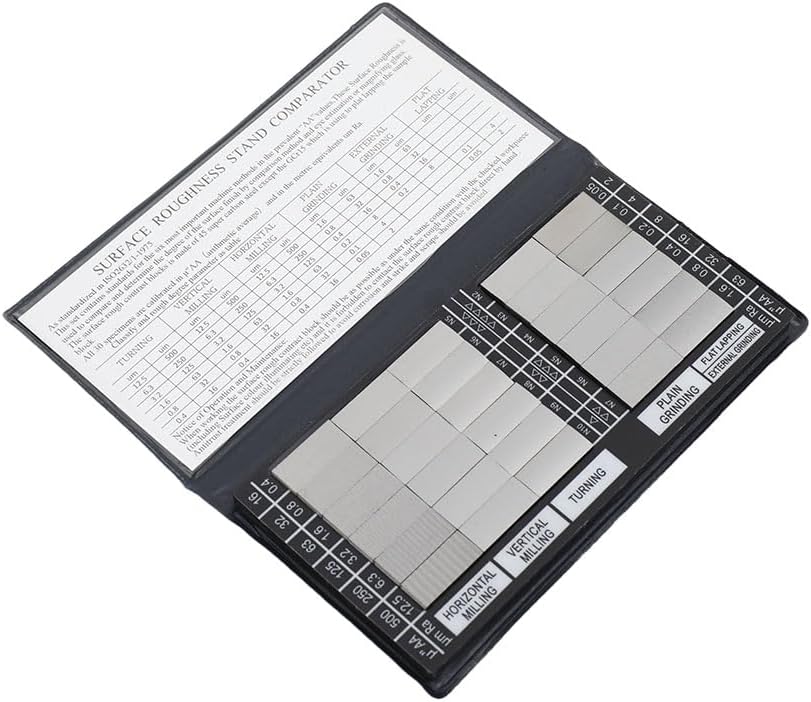Stands 30 Specimens Roughness Stand Comparator Gauge Block Set, Ra0.05-12.5mm Microfinish Comparator, Manufacturing Teaching