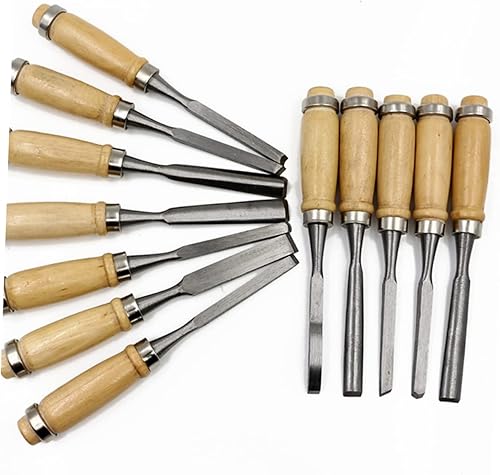 Miniatura 5 de VILLFUL 12 piezas de tinta pozo de bambú artesanía tallado cinceles de madera tallado maleta rueda de repuesto pequeña muñeca sombreros de