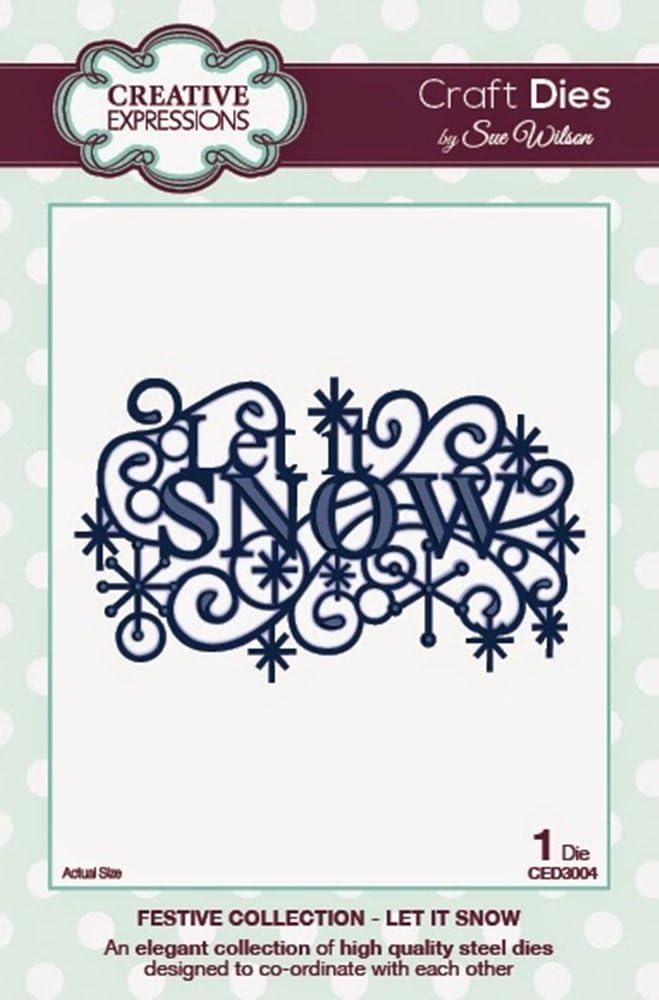 Sue Wilson Craft Dies Festive Collection Let it Snow CED3004