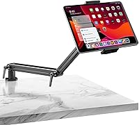 Vista 1 de Mount Soporte para Tablet/Portable Monitor/Ereader - Strong Bearing Weight over 5.5lbs with Built-in Adjusting Wrench with 360°Rotate Base Fits for