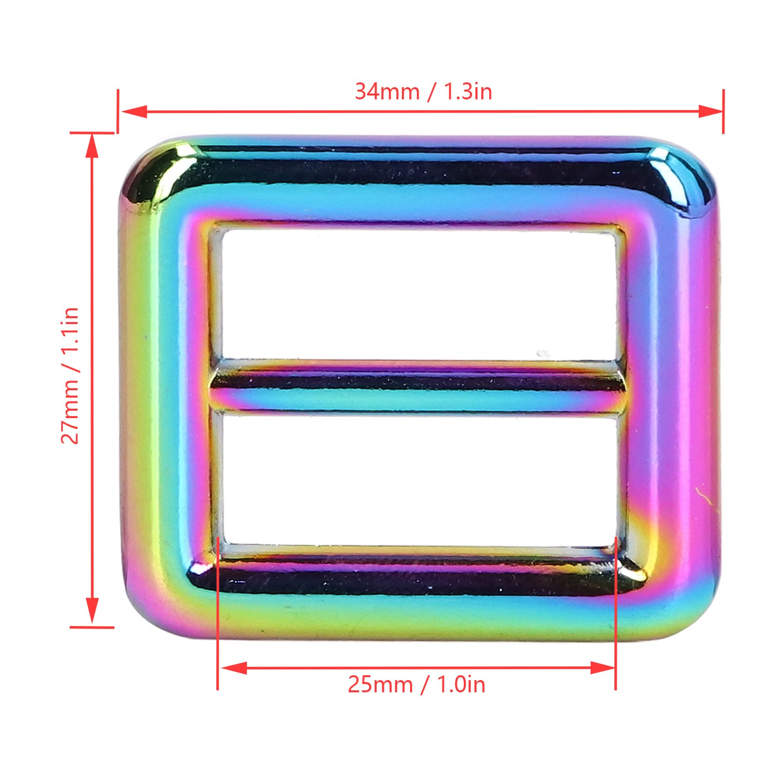 Lot De 100 Boucles Coulissantes Rectangulaires En Cuir Et Métal Pour , Sac à Dos, Portefeuilles, Ceintures, A, Refer To Description