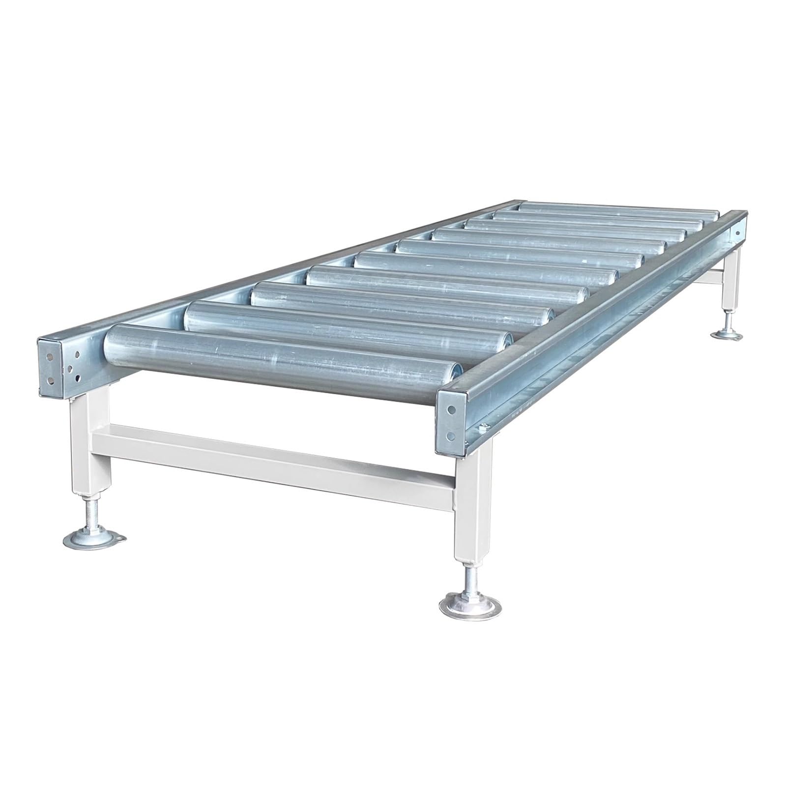 Carrello trasportatore a rulli in acciaio galvanizzato Powerless non alimentato 100-150 x 60 x 30 cm Rullo di ricambio resistente per una movimentazione fluida dei materiali (1 pz)