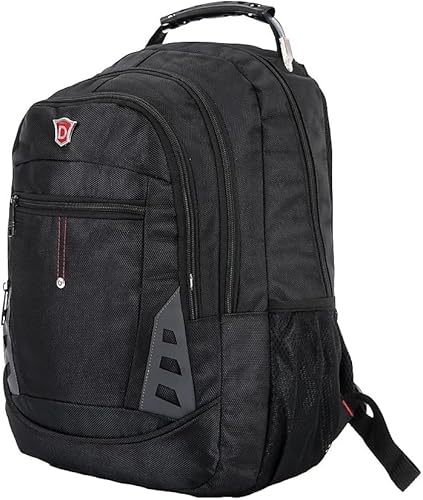 DUKAP PRECISION Mochila ejecutiva para laptop de 15.6 pulgadas con telas duraderas y ligeras, Negro -, Mochilas de viaje
