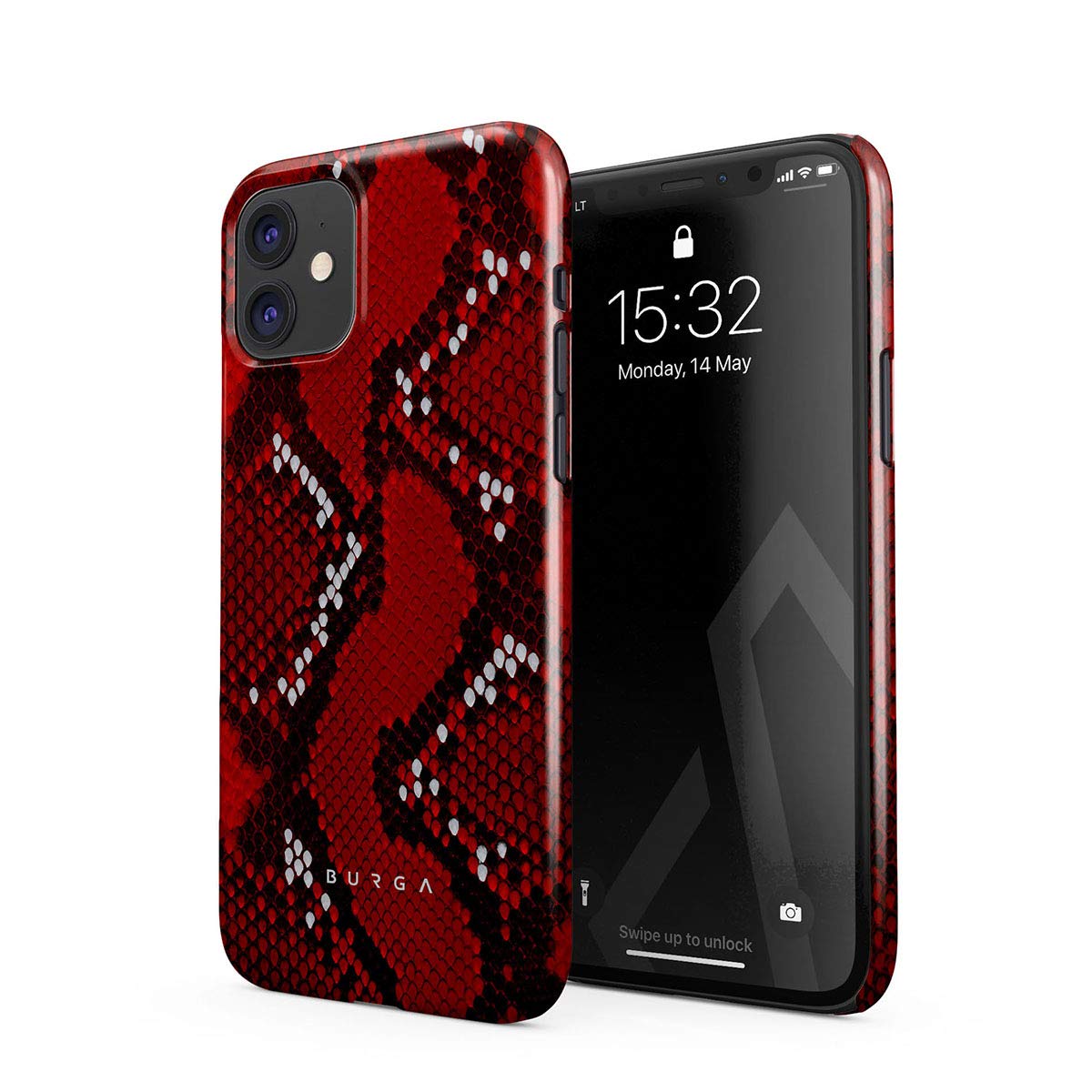 Amazon Com Burga Phone Case Compatible With Iphone 12 Crimson Danger Savage Red Snake Skin Cute Case For Women Thin Design Durable Hard Plastic Protective Case Cell Phones Accessories