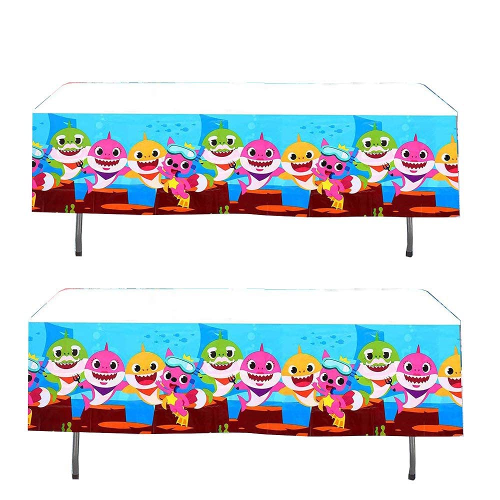 FAM Shark Tablecloth - Baby Shark Party Supplies Table Cover