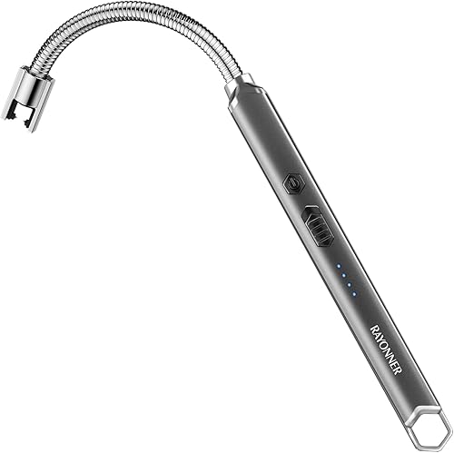 Miniatura 7 de RAYONNER Encendedor eléctrico encendedor de velas recargable USB encendedor largo cuello flexible (rosa)