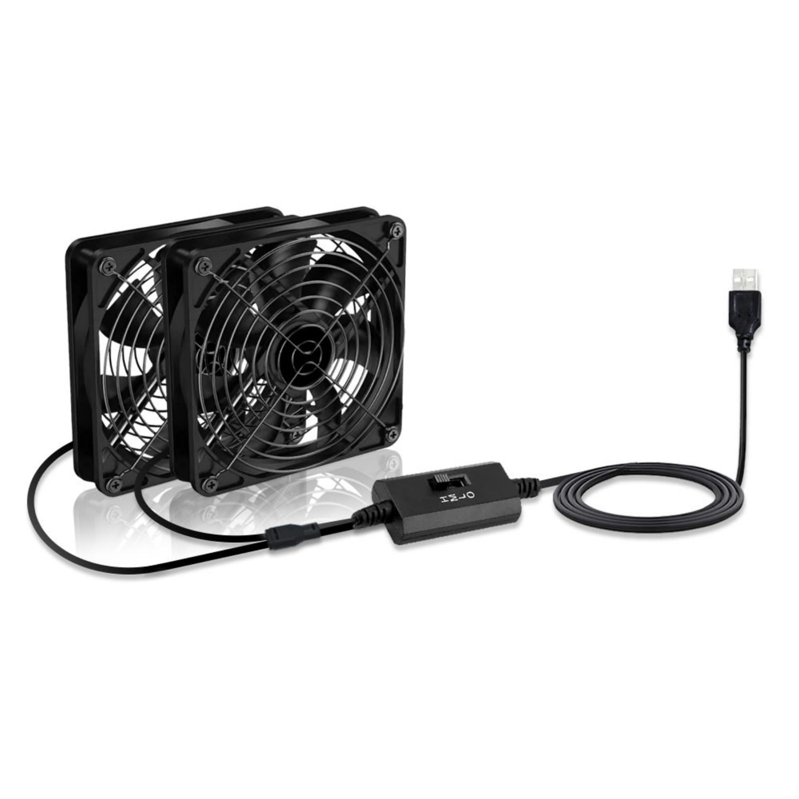 ZHIZHOUNEY 12cm USB Cooling Fan DC5V Adjustable Speed Designed For Computer And Entertainment Centers Heatsink