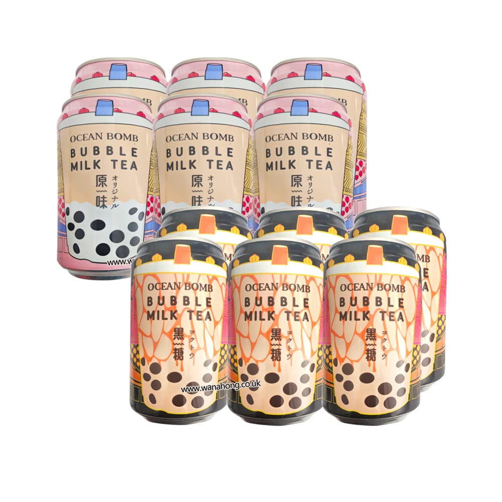 Buy Taiwan Ocean Bomb Bubble Milk Tea 315ml X 12 cans (Original flavour
