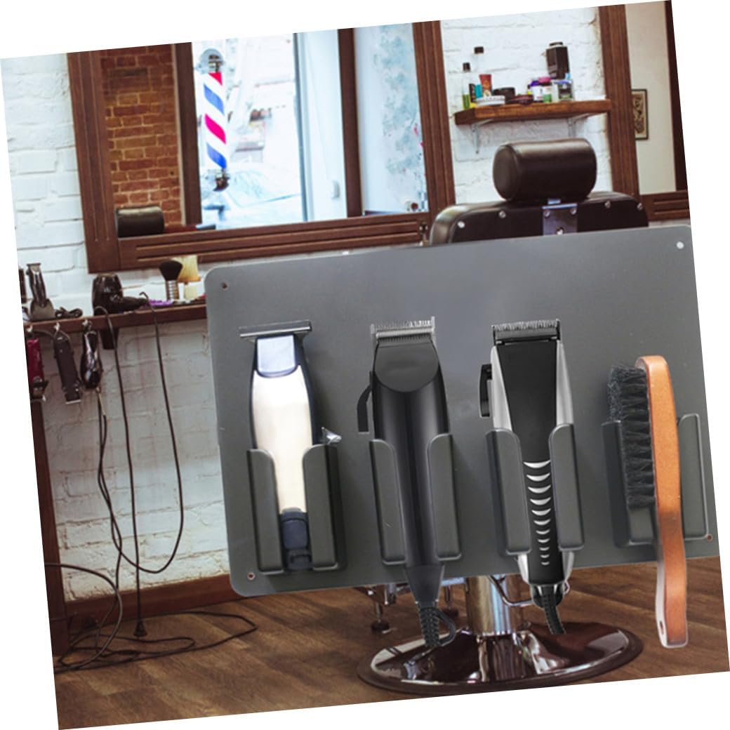 PLAFOPE Clipper Hanging Rack Wall Mounted Electric Holder Multi Purpose Storage for Clippers Brushes Easy Installation for Salon Use Black Design