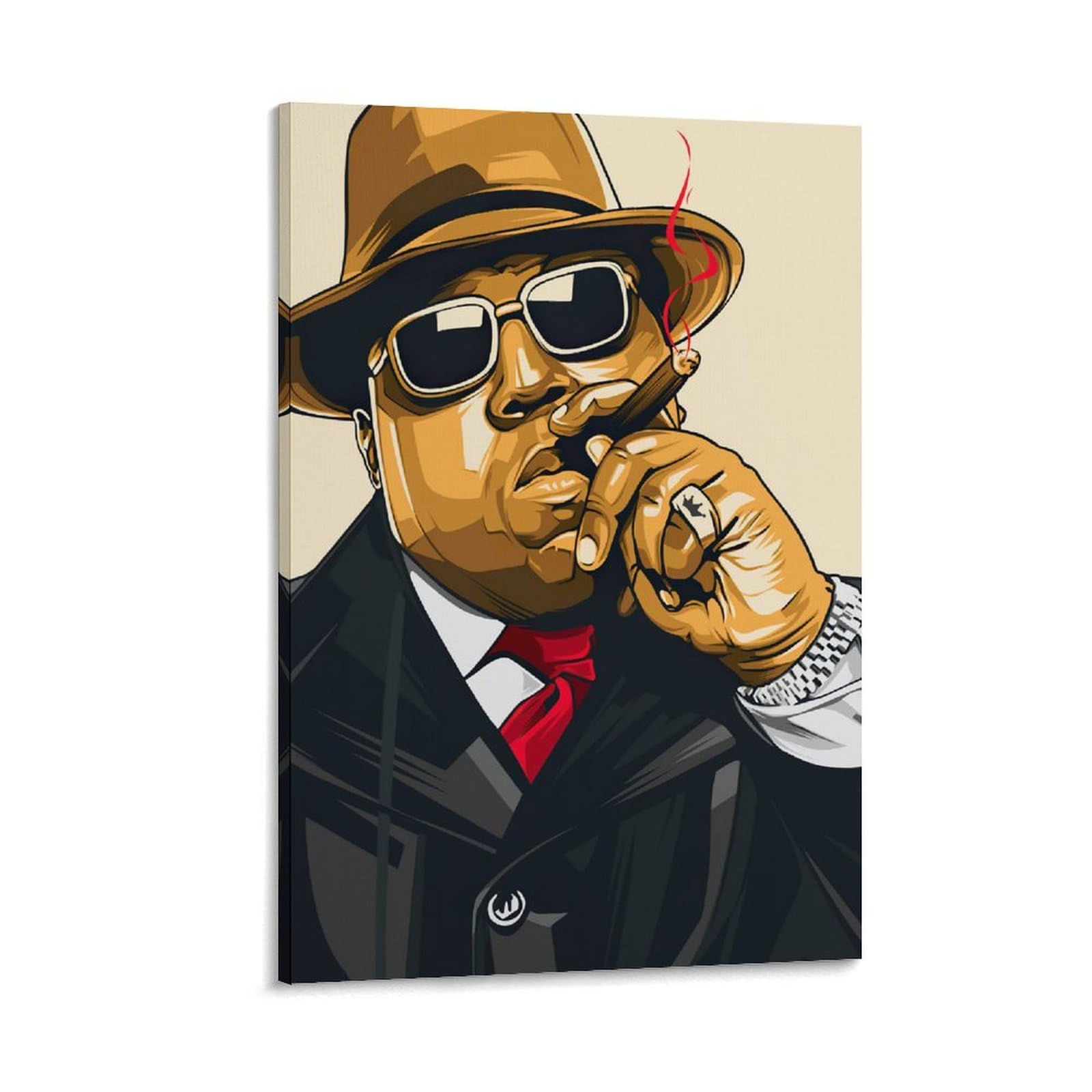 Rap Singer Hip Hop Star Biggie Canvas Art Poster And Wall Art Picture Print Modern Family Bedroom Decor Posters 16x24inch(40x60cm)