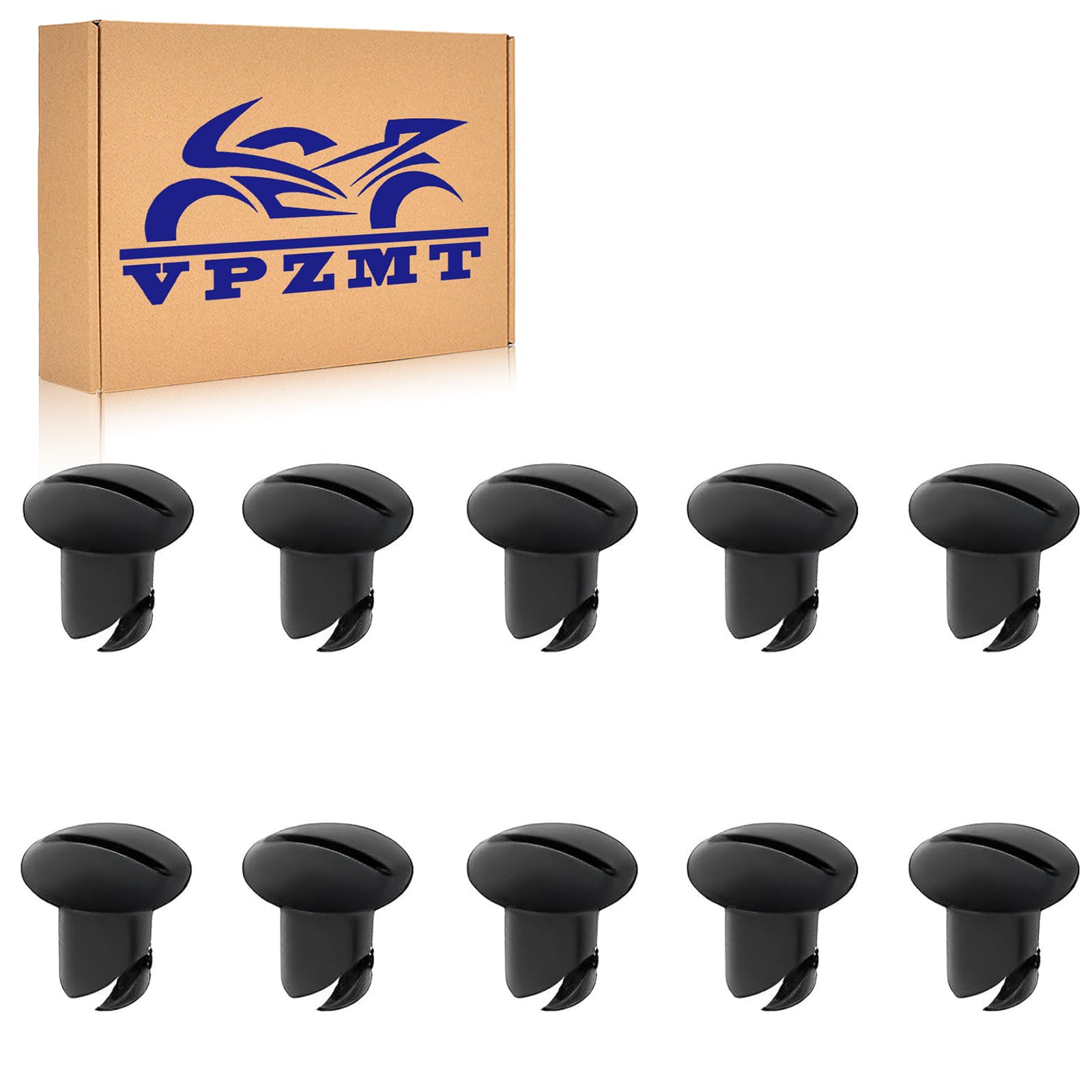 Sponsored Ad - VPZMT .500 Grip 7/16" Aluminum Button Oval Head Turn Quarter Dzus Fasteners (10-Pack) (Style-10 Pack-Black)