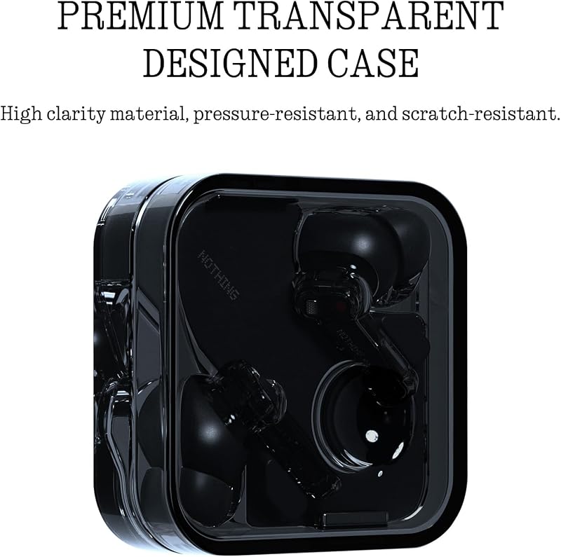 Nothing Ear Wireless Earbuds Bluetooth, 45dB Hybrid Smart ANC Earbuds, 11mm Deep Bass Boost, Hi-Res Audio with LDAC & LHDC 5.0, 6 Mics Call, 40.5H Playtime with Fast Charging Case, ChatGPT Supported image 2