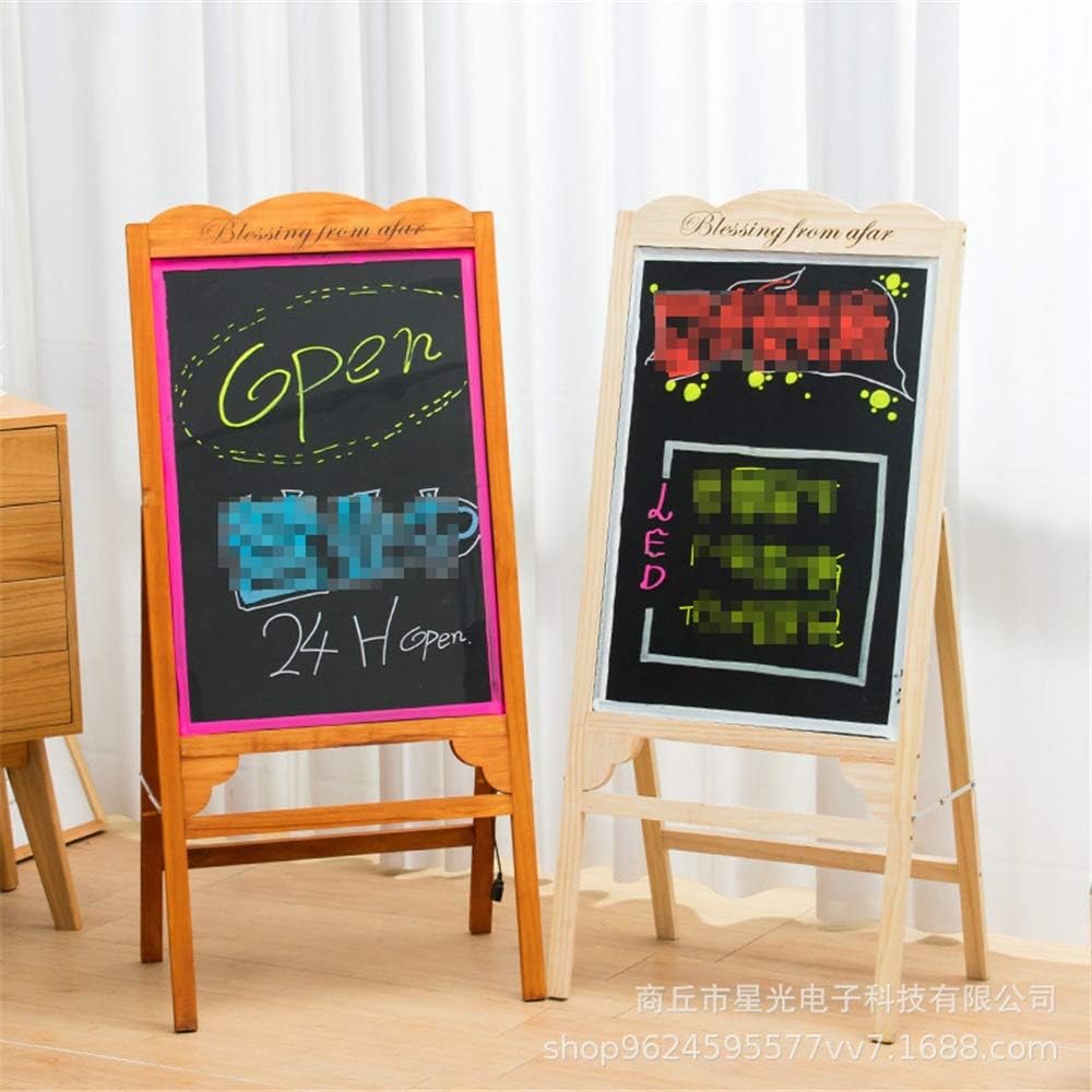 新生活 光る看板 ショップ学校バー カフェ用ledライティングメッセージボード ネオングロー製図板 ライトアップ点滅ボックスのメッセージ 飲食店 店頭 宣伝 Color Wood Size 52x114cm Www Rubberdev Gov Lk