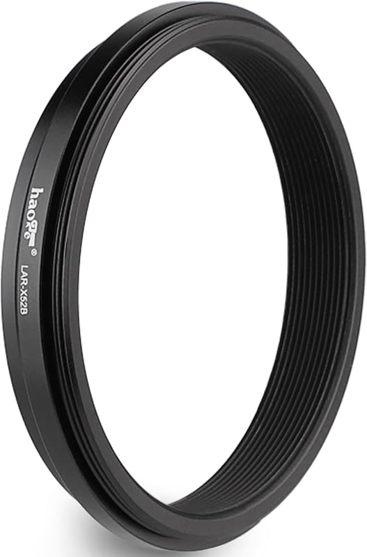 Haoge Anillo Adaptador de Filtro de Lente para cámara Fujifilm X100VI Fuji FinePix X100V Ajuste 49 mm Filtro UV CPL ND Tapa de Lente Reemplace Fujifilm AR-X100 Negro