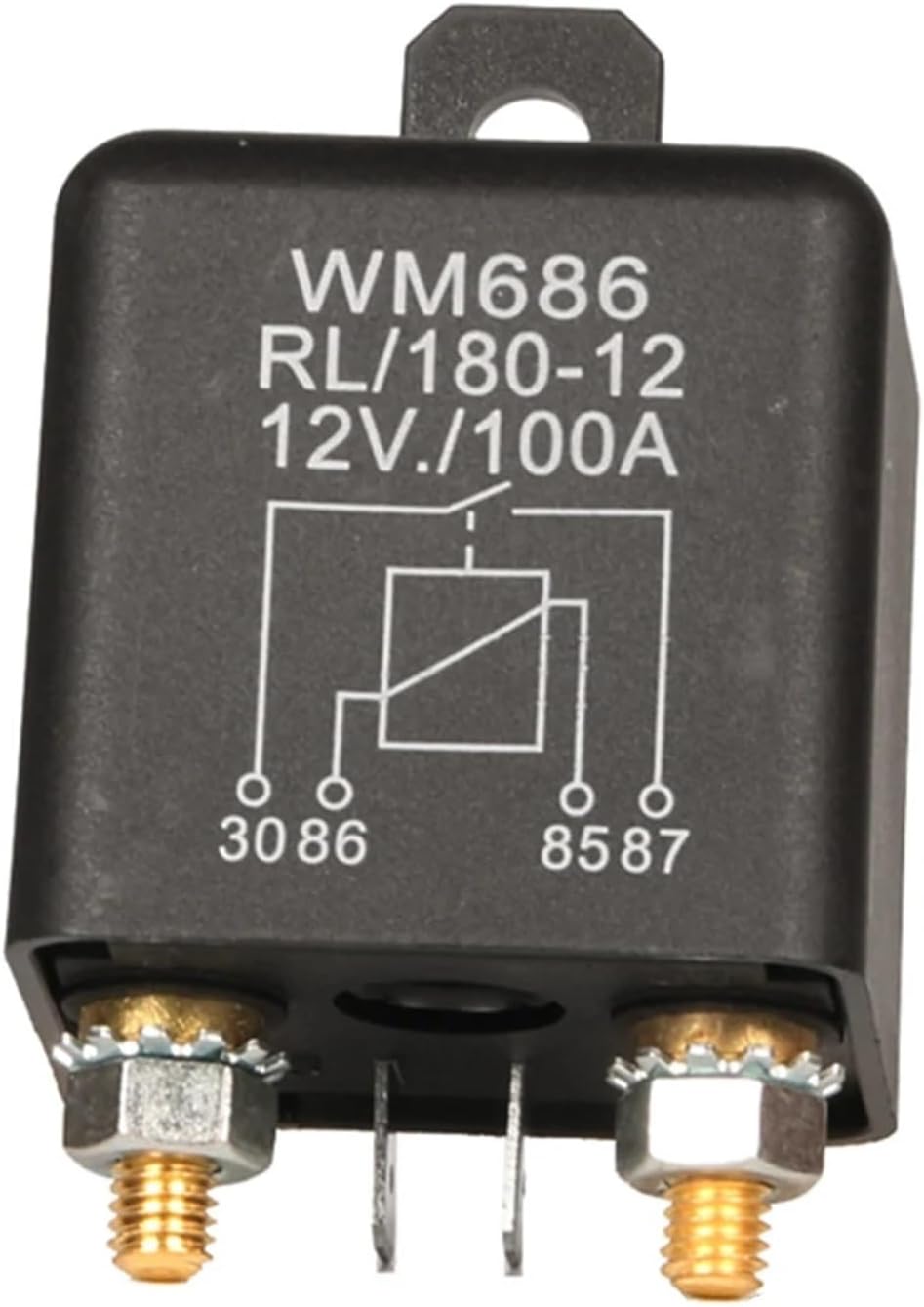 12/24V 100/200A Universal Battery Switch Relay Start 4 Pin Dual Battery Isolator Relay Current Start Relay Normal Open Car Relay(DC12V 100A)