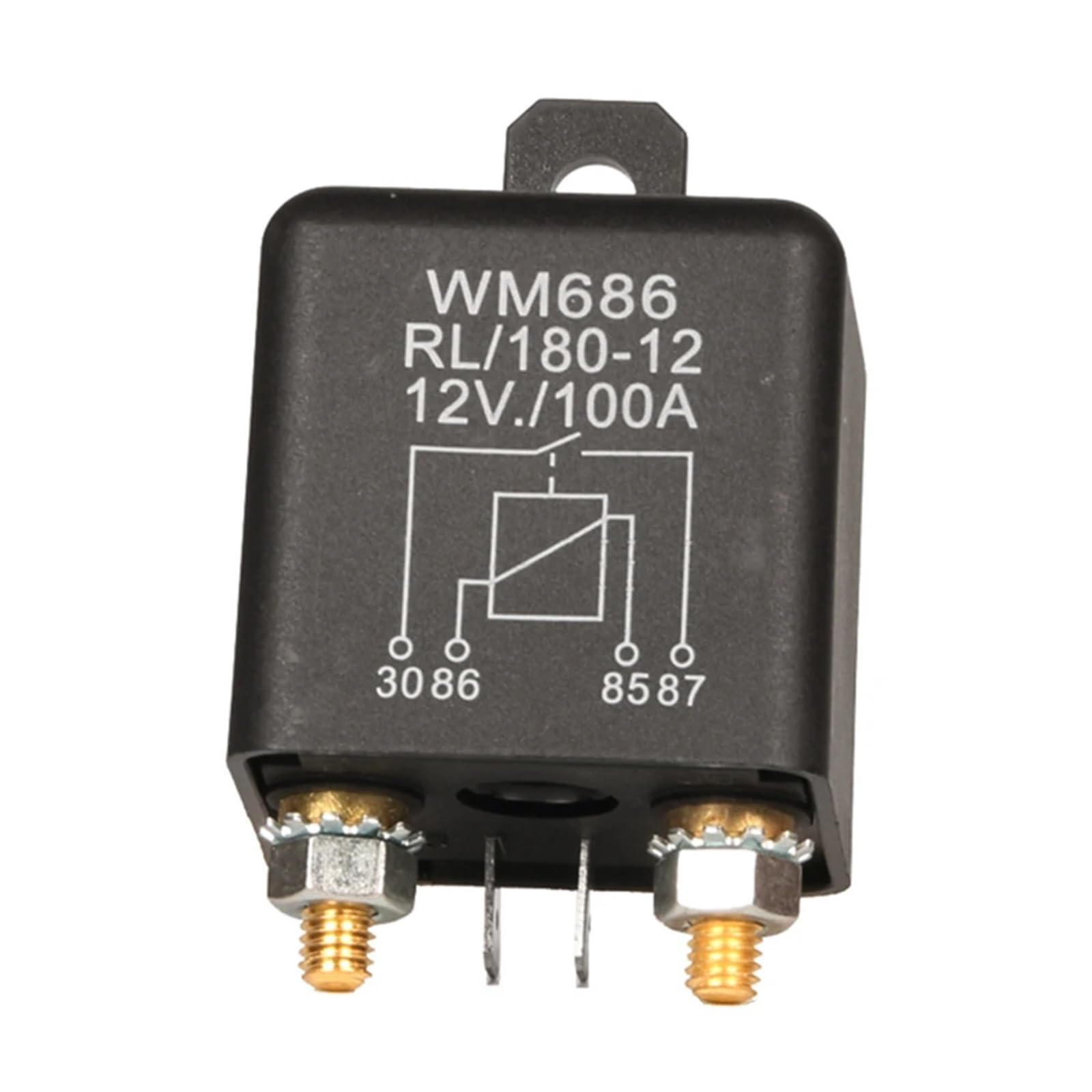 Relé de Interruptor de batería Universal de 12/24 V, 100/200 A, relé de Arranque de batería Dual de 4 Pines, relé de Arranque de Corriente, relé de automóvil Normalmente Abierto(DC24V 200A)