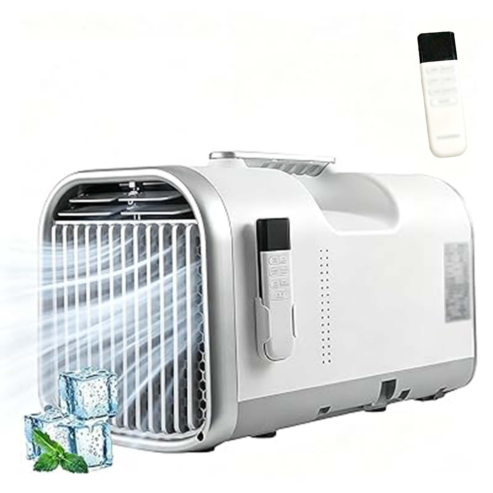 YXZYFPP Portable Air Conditioner Mini AC for Tent RV, 4400/5100 BTU Rapid Cooling (Drop 18°F in 3 Min), No Drainage Needed, Remote Control, Ideals for Camping and Pet Cooling (8)