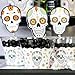 Big Dot of Happiness Day of the Dead - Paper Straw Decor - Halloween Sugar Skull Party Striped Decorative Straws - Set of 24