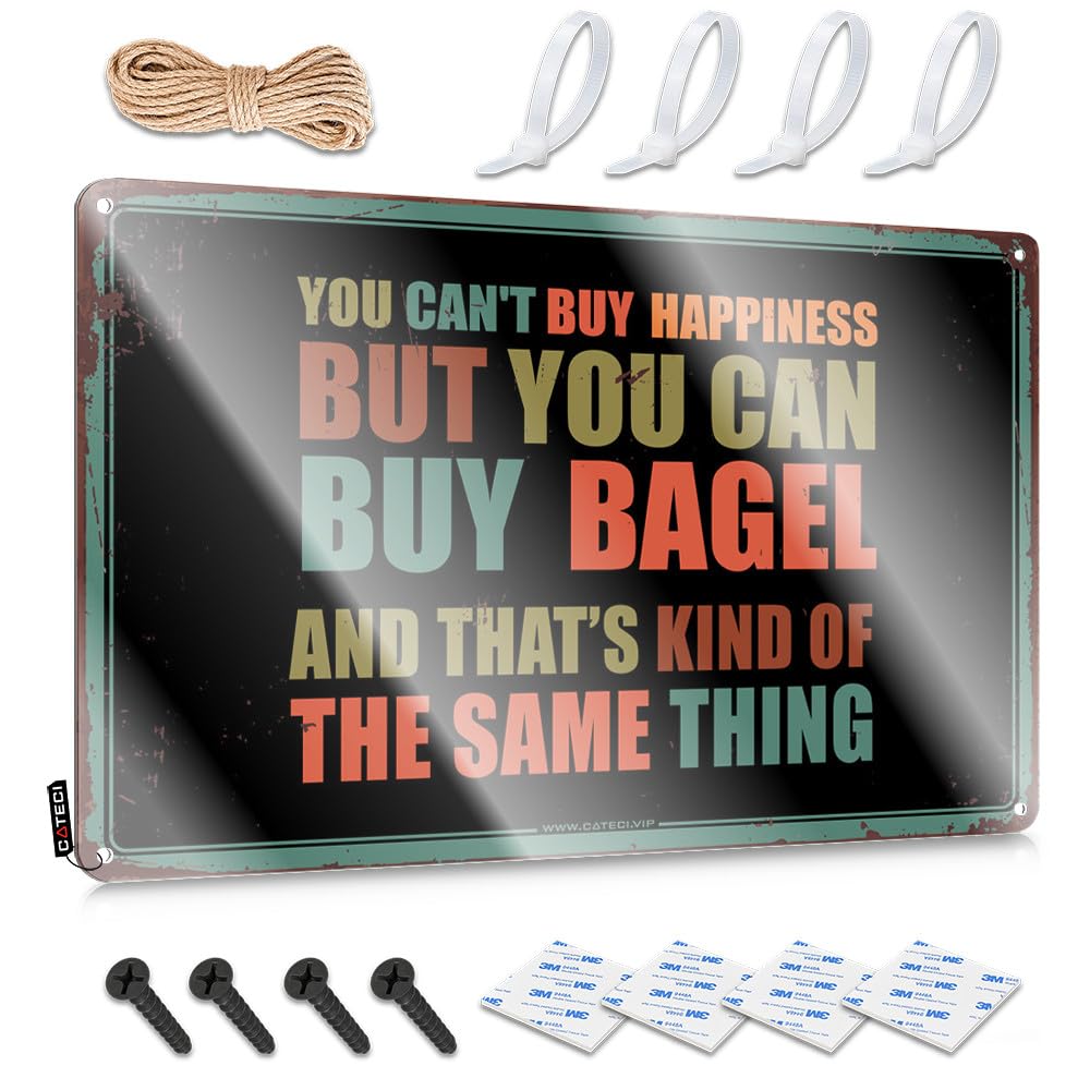Fzfn Colour Art Haves Preppy You Can't Buy Happiness But You Can Buy Bagel For Bathroom - Fall Customizable(30X40cm)