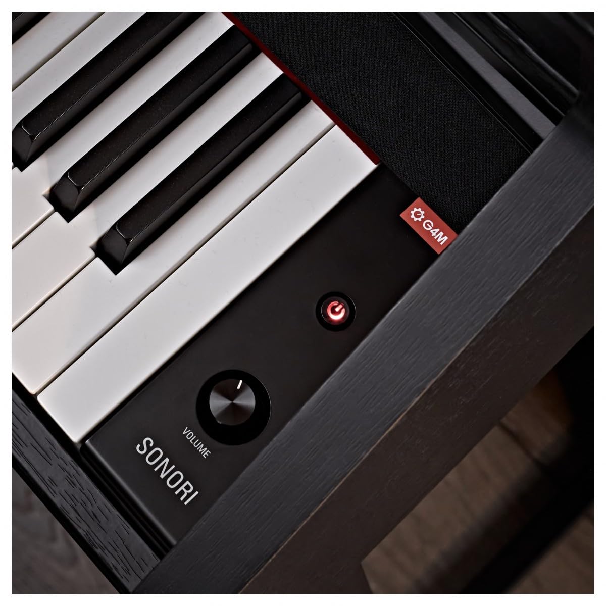 G4M Sonori Upright-Digitalpiano, niedrig, Mattschwarz | Kraftvolle Klangmaschine mit XLN-Audio-Addictive-Keys-Samples, Touchscreen-Interface, Echte Hammermechanik, Satin Schwarz