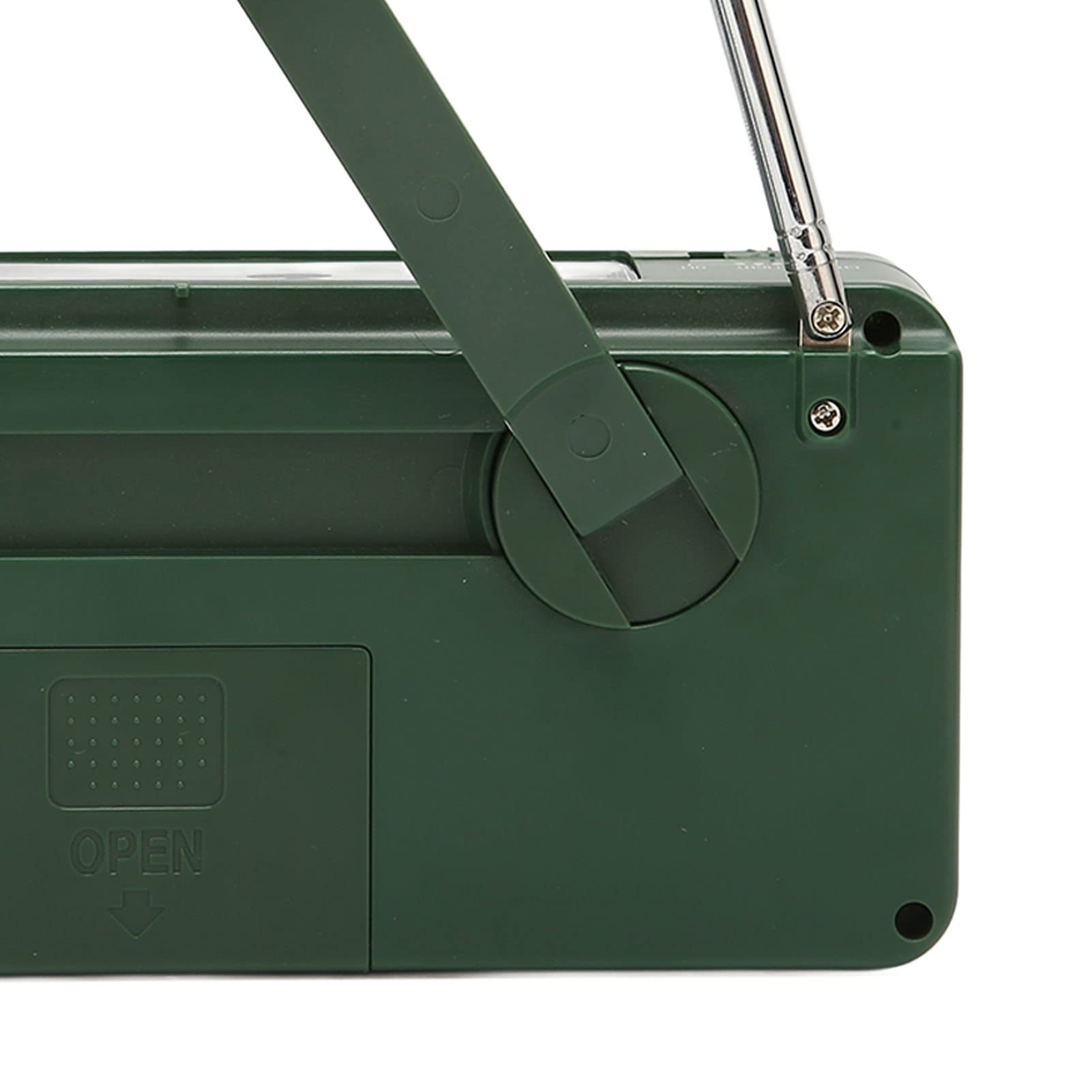 Radio solare, AM FM a manovella, radio di emergenza con torcia a LED, batteria ricaricabile da 500 mAh, per campeggio, viaggi (verde)