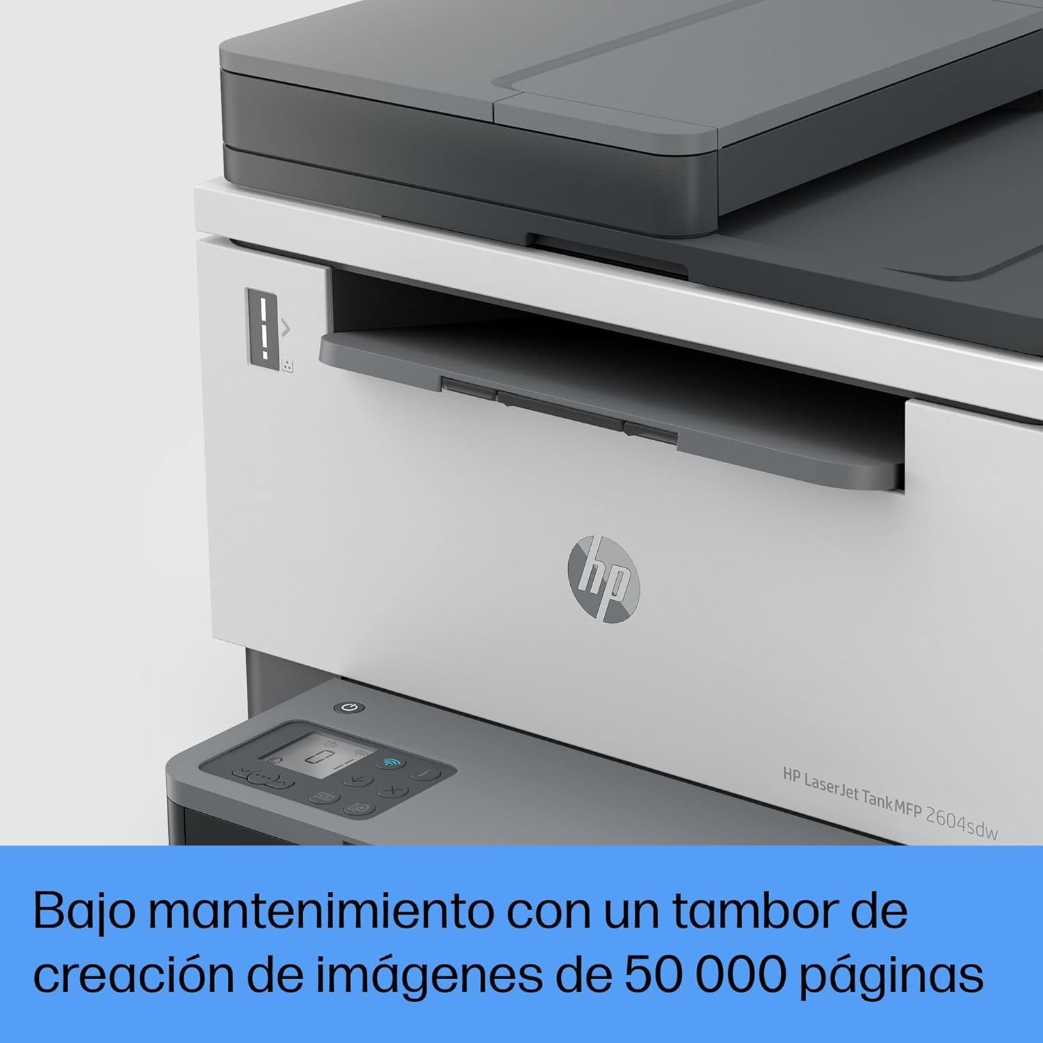 HP LaserTank 2604sdw, 381V1A, Impresora Monocromo Multifunción con Tóner Integrado de Recarga Rápida, Doble Cara Automática, 22 ppm, hasta 5000 Páginas, Escáner, Wi‑Fi, USB, Blanca