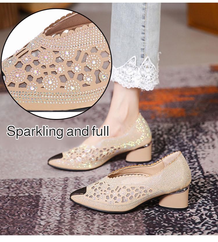 lilaBelle]Summer Women's High Heels, 【Pointed Toe】 Design with 【Hollow Flower Patterns】 and s, Perfect for Daily Life3