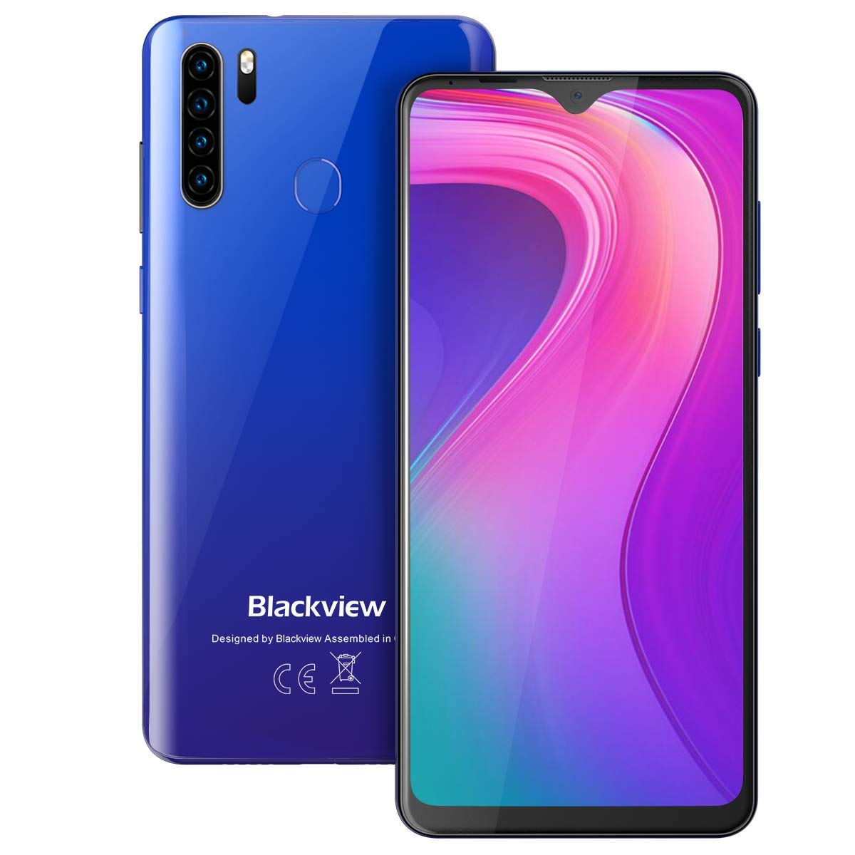 Unlocked Cell Phones, Blackview A80 Pro 4GB+64GB Unlocked Smartphone, 6.49 inches Mobile Phone, Android 9.0, 13MP+8MP, 4680mAh 4G Dual SIM Unlocked Phones, Fingerprint/Face ID for AT&T Cricket Phones