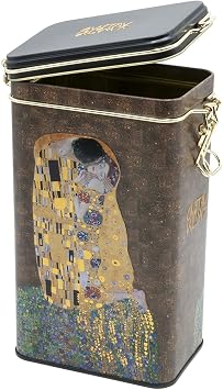 Fridolin Gustav Klimt 19401 Coffee Storage Tin with Clip Closure Volume Approx. 1.4 Litres Gustav Klimt The Kiss